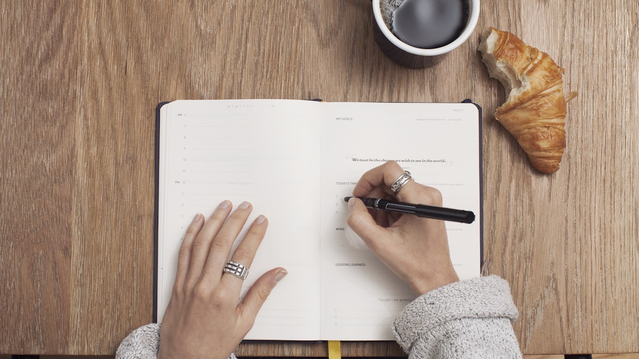 Planner and schedule notebook used for recurring program planning
